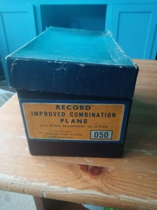 Record Improved Combination Plane - 050 With Cutters,  Clamp,  Box & Instructions