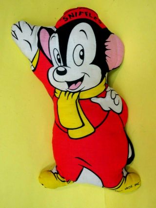 Vintage Warner Bros Merry Melodies Sniffles The Mouse Pillow Doll 16 " Tall