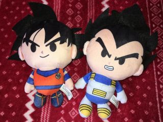 Official 8” Dragon Ball Goku & Vegeta Plush Figure Toy Set Of 2 Mexico