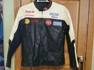 Dale Earnhardt Sr Black Leather Jacket - Chase Authentics - Xl - Wilson - Nascar