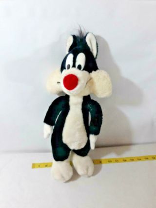 Vtg Sylvester Cat 17 " Stuffed Plush Warner Bros 1990 Mighty Star Looney Tunes