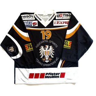 Young - Sprinters Swiss Ice Hockey 19 Match Worn Shirt Jersey Jacket / Size Xl