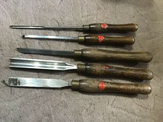 5 Henry Taylor Diamic Woodturning Tools
