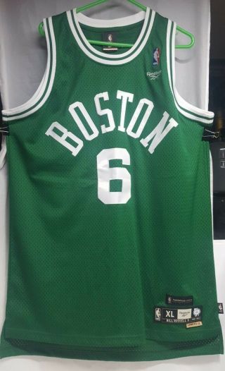 Bill Russell Boston Celtics Hardwood Classics Vintage Jersey Reebok Xl,  2 1962 - 63