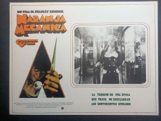 Stanley Kubrick Malcolm Mcdowell A Clockwork Orange Lobby Card 1971