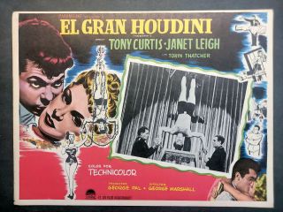 Harry Houdini Tony Curtis,  Janet Leigh Lobby Card 1953