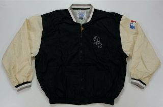 Rare Vintage Pro Player Chicago White Sox Full Zip Windbreaker Jacket 90s Sz 2xl