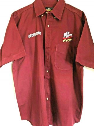 Rare Vintage Dr.  Pepper Racing Nascar Busch Grand National Crew Shirt Size Large