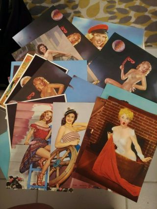 Vtg Calendar Salesman Sample Set Of 24 Sexy Pin Up Prints Asst Sizes
