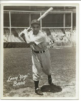 1950s Yogi Berra Vintage 8x10 Yankees Team Issue Baseball Photo