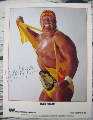 Hulk Hogan Real American 8x10 Wwf Wwe Champion Promo Photo 1990