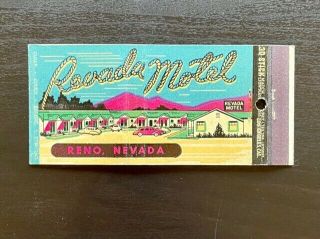 Revada Motel Matchcover - Reno Nv,  Full Length,  Nevada,  Matchbook