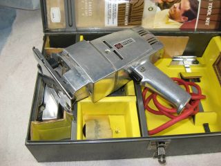 Vtg GE Portable Power Tool Kit w/ Metal Case 3 in 1 Drill,  Sander,  Sabre Saw USA 3