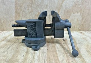 Vintage American Scale Co.  K.  C.  Mo 3.  5  Jaw Anvil Bench Vise No.  104