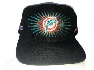 Vintage Miami Dolphins Nfl Bowl Champions Vii 1973 Viii 1974 Hat Cap Black