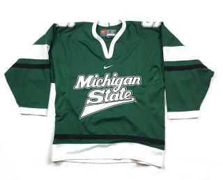 Nike Michigan State Spartans Hockey Jersey Embroidered Msu Sparty Men 