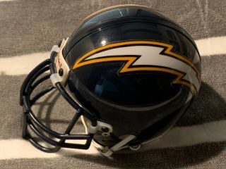 San Diego Chargers Throwback Nfl Mini Football Helmet With Display Case 3 5/8