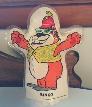 Vintage 1968 Hanna Barbera Bingo Plastic Hand Puppet