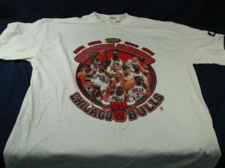 Vtg 1997 Nba Finals Champs Chicago Bulls Basketball Starter T - Shirt Xl Jordan