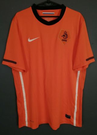 Mens Nike Holland 2010/2012 Netherlands Home Soccer Football Shirt Jersey Size L