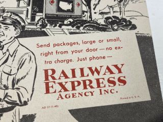 Vintage 1900’s Railway Express Agency Inc.  Ink Blotter 2