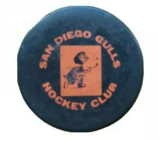 Vintage San Diego Gulls Official Whl Pchl Hockey Puck Western Hockey League