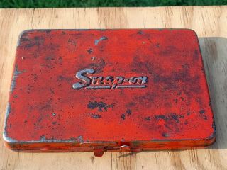 Vintage Snap On Tools Kra - 275 1/4 " Drive Socket Set Metal Case Toolbox Only