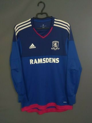 Middlesbrough Jersey Player Issue Medium Long Sleeve Shirt Adidas S29443 Ig93