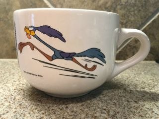 Vintage Road Runner Looney Tunes Warner Bros 1998 Coffee Mug Soup Bowl Oversized