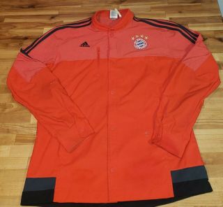 Bayern Munich Training Football Soccer Jacket Track Top Adidas Sz Large