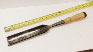 Old Vintage Tool Buck Brothers 1 3/4 " Gouge Chisel Solid Handle