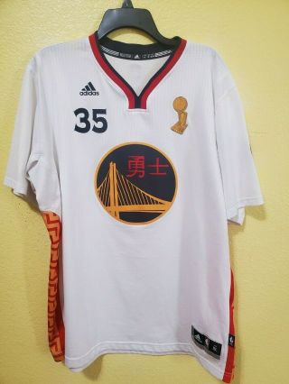 Adidas Golden State Warriors Kevin Durant 35 Chinese Year Jersey Men’s Xl