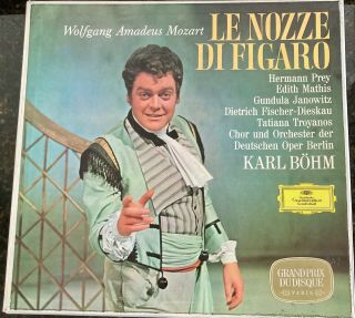 Mozart: Le Nozze Di Figaro Bohm,  C Berlin Opera Dgg138276 - 9 4 - Lp St Ger 