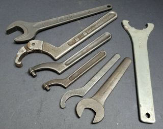 J.  H.  Williams Spanner Wrench Adjustable Grinding Hub Collet Vintage Machinist