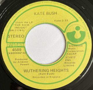 Kate Bush - Wuthering Heights - Canadian Harvest 7” Short Version (vinyl)