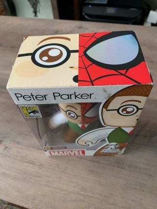San Diego Comic Con 2009 Peter Parker Mighty Muggs figure,  never opened 3