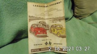 1959 - Langhorne Speedway Programme Official Souvenir Program 100 Mile