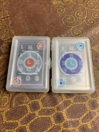 (2) Invisible Clear Plastic Deck Of Playing Cards W/ Case Kirkland’s Peter Woudt