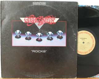Aerosmith Rocks Lp (columbia Pcq 34165,  Quadraphonic) Vg,  Vinyl,  Quad