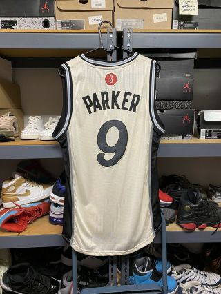 Tony Parker San Antonio Spurs Christmas 2016 Jersey 9 Size M 2