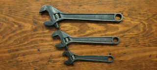 Vintage Snap - on Blue Point Adjustable Wrench Tools 3