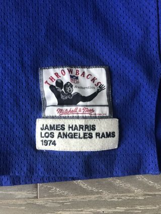 Mitchell & Ness Throwback 1974 Los Angeles Rams James Harris 12 Jersey 3