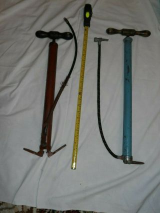 2 Vintage Stirrup Tyre Pumps/inflators 1 From Shelley Other Unmarked