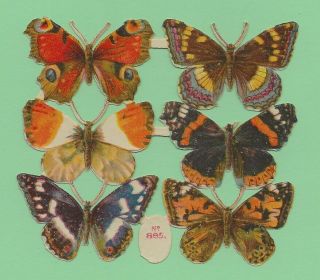 Victorian Die Cut Scraps,  Butterflies B25