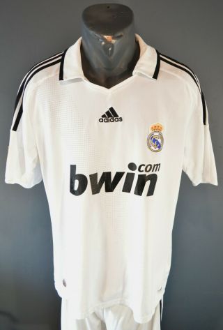 Real Madrid 2008/2009 Football Vintage Mens Jersey Shirt Camiseta Size L 5 - /5