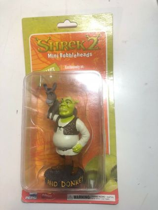 Rare Shrek & Donkey Shrek 2 Mini Bobblehead By Dreamworks Acme Jewel