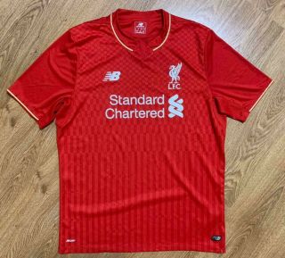 Liverpool 2015/2016 Home Football Shirt Jersey Balance Size L Adult Excllent