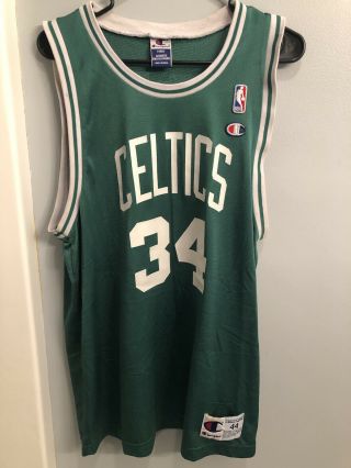Vintage Champion Nba Boston Celtics Paul Pierce 34 Jersey Size 44,  Large.