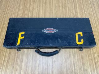 Vintage Craftsman Tool Box For 1/2 " Drive Sockets - Leather Handle