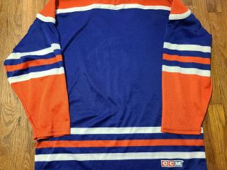 Vintage NHL Edmonton Oilers CCM Maska Jersey Size Large Home Colors Gretzky Era 3